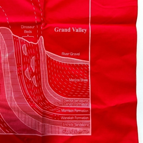 Colorado National Monument Bandana Handkerchief Red Vintage - Picture 3 of 5